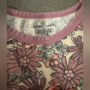 Girls bamboo PJs- Caden Lane/ 5T/ purple, cream/ guc